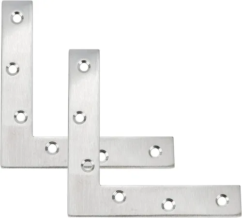 Miniatura 9 de Soporte plano L Soportes de ángulo recto 3.150 in x 3.150 in - Paquete de 15