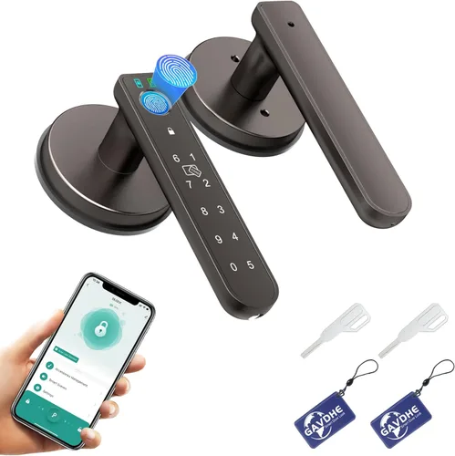 Miniatura 9 de Cerradura de Puerta con Huella Dactilar Perilla de Puerta Inteligente con Huella Dactilar con Entrada sin Llave Cerradura de Puerta Biométrica