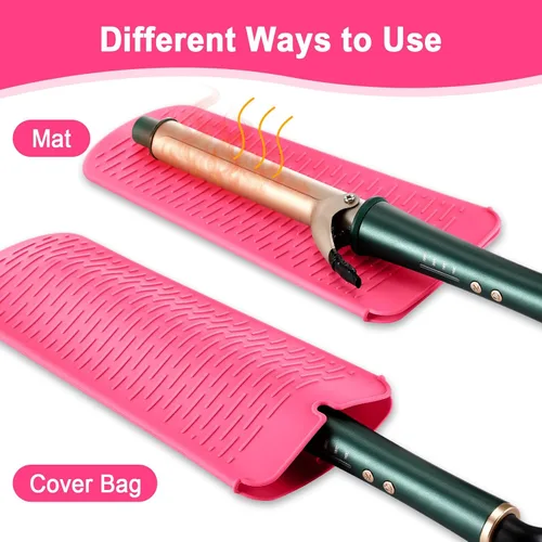 Miniatura 5 de Shappy 2 Piezas Funda de Viaje para Rizador Resistente al Calor Funda Porta Plancha Plana Manga de Neopreno Porta Alisador y Bolsa Plana