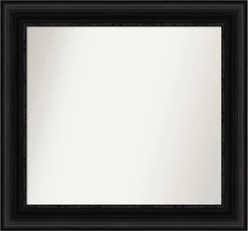 Miniatura 435 de Amanti Art Espejo personalizado, espejo de baño negro puente, espejo de pared o espejo de tocador de baño sobre el fregadero (26 x 26 pulgadas)