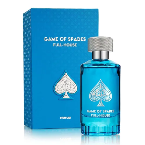 Jo Milano Game of Spades Full House Eau De Parfum Spray | 3.4 oz (3.4 fl oz) | Canela, madera de Oud, neroli, naranja, aroma a jengibre, fragancia