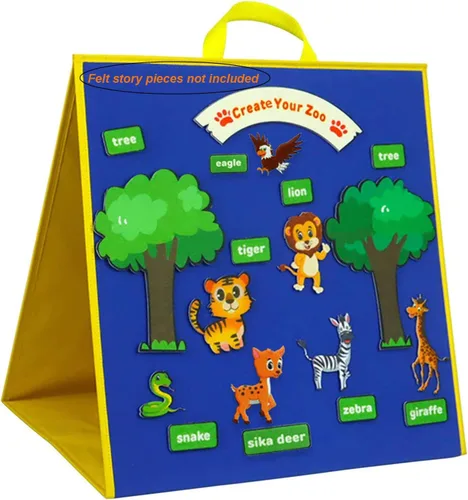 Tablero de franela de fieltro plegable para niños, libro silencioso para niños, tablero de fieltro independiente para niños pequeños preescolares