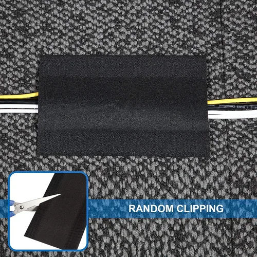 Miniatura 6 de WILLBOND Cubierta de cable de alfombra, protector de cable de suelo, gestión de protector de cables solo para alfombras de oficina comercial