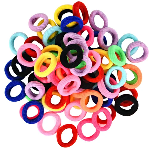 Cintas elásticas para el pelo de bebé, bandas elásticas para el pelo pequeñas para niñas, bandas elásticas para coletas (multicolor)