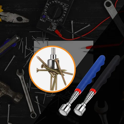 Miniatura 6 de Herramienta de recogida magnética telescópica de 20 libras, herramienta de extensión magnética telescópica de 30 pulgadas para hombres, adecuada