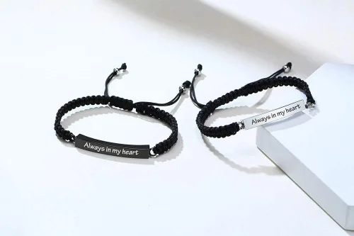 Miniatura 21 de Pulsera de urna personalizada para cenizas, recuerdos de joyería de cremación para mujeres y hombres, pulsera ajustable de cuerda tejida hecha a