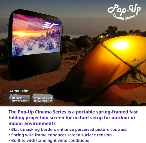 Miniatura 4 de Elite Screens POP84H. Serie Pop-Up Cinema. Monitor de proyección para interiores y exteriores, de 84 pulgadas, diagonal de 16: 9. Portable.