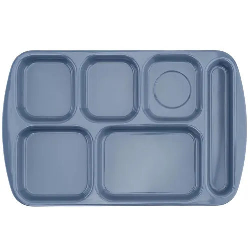 Miniatura 11 de G.E.T. Bandeja escolar para cafetería con 6 compartimentos, para zurdos, 10 x 14 pulgadas, verde bosque (paquete de 4)