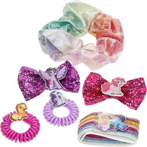 Miniatura 5 de My Little Pony - Mochila Townley Girl Bolsa de regalo de maquillaje cosmético incluye accesorios para el cabello y mochila de PVC transparente