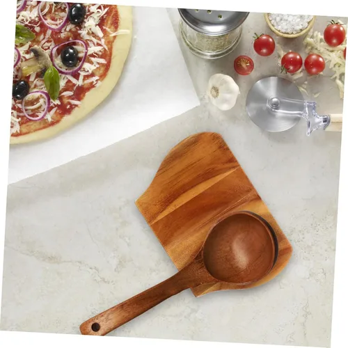 Miniatura 7 de MAGICLULU Soporte de cuchara de madera para cocina, soporte para cuchara, plato de cuchara, bandeja para cucharas, soporte para espátula, soporte