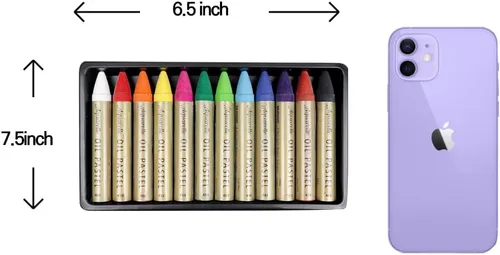 Miniatura 2 de HA SHI Pasteles al óleo solubles en agua para artistas, 12 colores, palitos de arte de acuarela suaves, suministros de arte premium para artistas