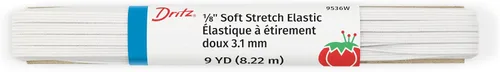 Miniatura 2 de Dritz Bebé suave elástico blanco, 1/8" (3,1 mm)