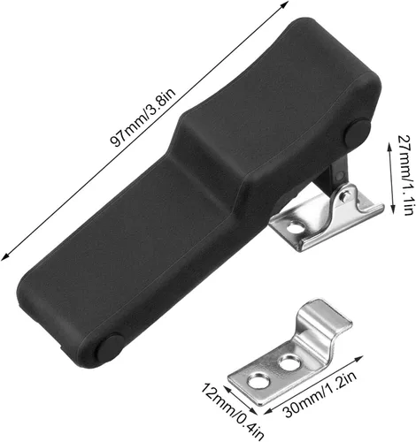 Miniatura 7 de 2 piezas de pestillo de goma para estante de almacenamiento delantero Compatible con Polaris Sportsman 450 570 850 Touring ETX 7081927 Negro