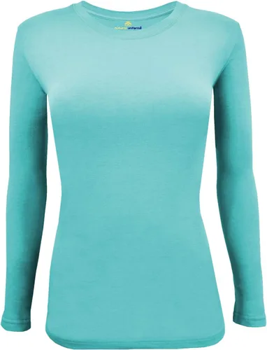 Miniatura 44 de Natural Uniforms Camiseta Under Scrub para mujer, cuello redondo, manga larga, paquete de 3, paquete múltiple de 3