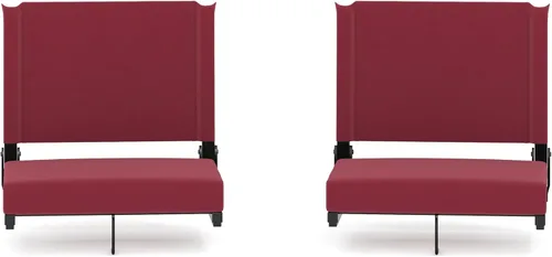 Miniatura 46 de Flash Furniture - asiento cómodo para usar en gradas de Flash - soporta 500 libras Silla de estadio ligera con asa y asiento ultra acolchado