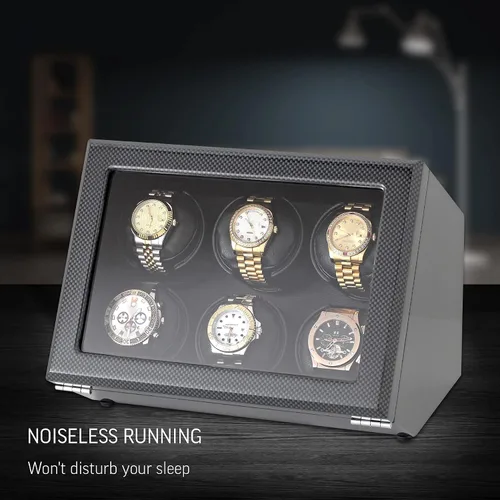 Miniatura 5 de Bobinador de reloj para 6 relojes automáticos con opción de parada del motor y compartimento de batería