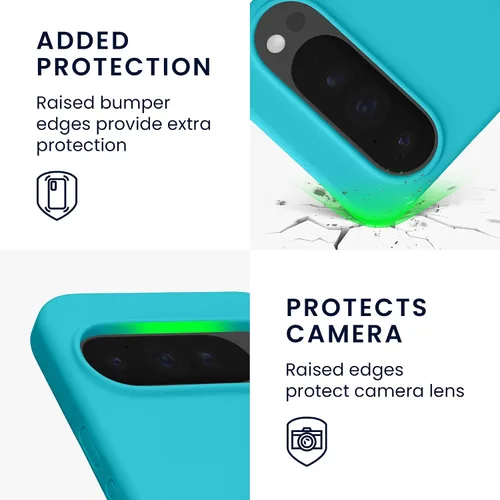 Miniatura 531 de kwmobile Funda Compatible con Google Pixel 6 Pro - Funda de teléfono de silicona TPU con acabado suave - Azul Arrecife