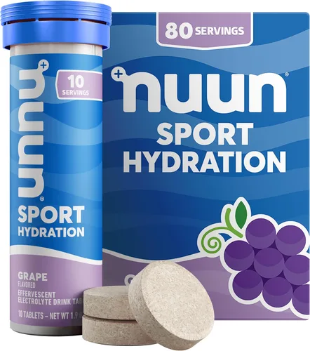 Miniatura 21 de Nuun Sport Tabletas de Electrolitos con Magnesio, Calcio, Potasio, Cloruro y Sodio, Sin Gluten y Veganas, Limonada de Fresa, Paquete de 8