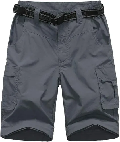Miniatura 3 de Pantalones de senderismo convertibles para niños, ligeros, de secado rápido, con cremallera, para niños, jóvenes, exteriores, UPF 50+, pantalones