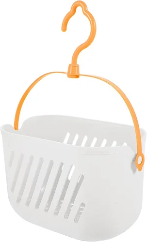 Miniatura 11 de Ipetboom Cesta de ducha colgante para ducha, cesta de plástico portátil, organizador de cocina, cesta de almacenamiento con gancho para el hogar