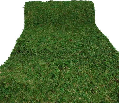Miniatura 4 de USMOLA Rollo de musgo, musgo seco para manualidades, camino de mesa de musgo para jardines de hadas, decoración de bosque de boda, tapete de musgo