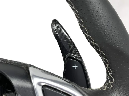 Miniatura 4 de iJDMTOY Extensiones de paleta grandes de fibra de carbono genuina negra compatibles con Chevy 2014-2019 C7 Corvette, Gen6 Camaro 2016 en adelante