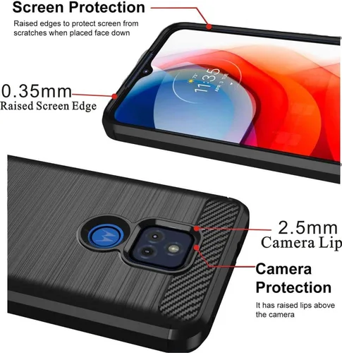 Miniatura 5 de Funda para Moto G Play 2021, funda para teléfono Motorola G Play 2021, resistente a los arañazos de fibra de carbono, absorción de golpes, suave