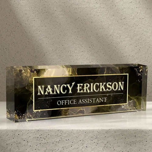 Miniatura 19 de Placa de nombre personalizada para escritorio de oficina, placas de nombre personalizadas para escritorios, placa de identificación personalizada