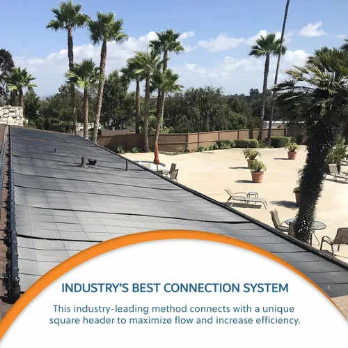 Miniatura 3 de Panel solar de calentador de piscina de grado industrial: sistema de montaje superior sin tirantes de viento alto y máxima resistencia a