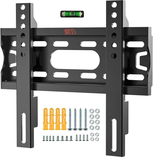 Solid As Mountain Soporte fijo de pared para TV de perfil bajo para televisores y monitores planos universales de 17 a 42 pulgadas, soporte delgado