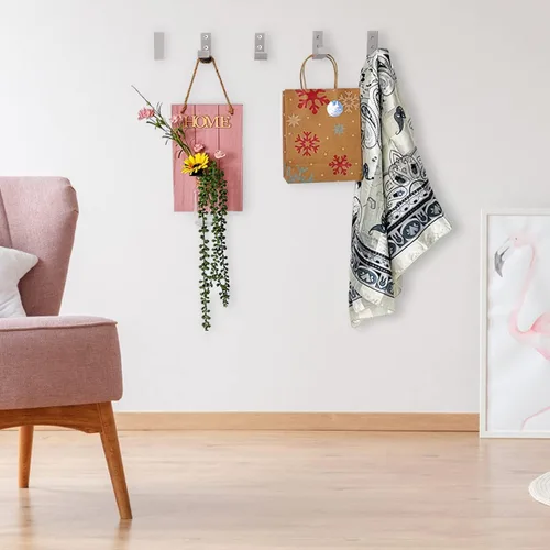 Miniatura 7 de 5 ganchos plegables para colgar en la pared, ganchos plegables de aleación de aluminio, gancho plegable de aleación de aluminio para toallas