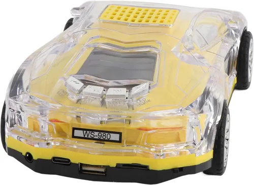 Miniatura 9 de Altavoz Bluetooth retro con forma de coche, altavoz Bluetooth portátil con luces, batería de 1500 mAh, 32 GB expandible