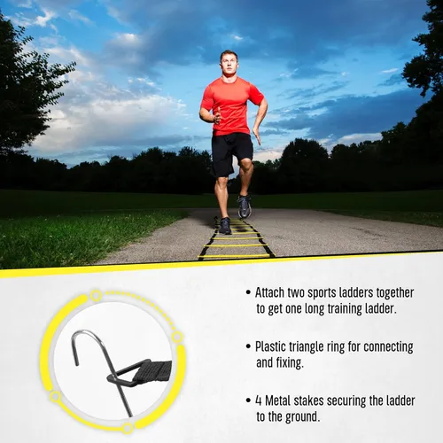 Miniatura 5 de 20ft Sports Agility Ladder for Men Women and Kids, Speed Youth Soccer Agility Training Equipment for Football, Exercise, Tennis, Legs Workout with