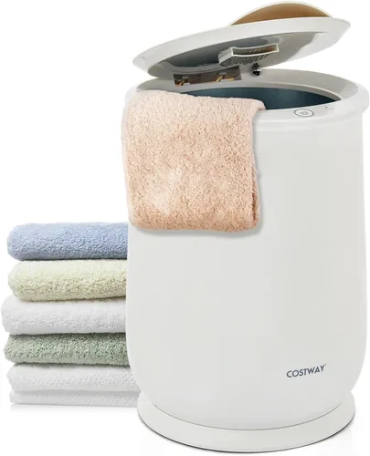 COSTWAY - Calentador de toallas para baño, calentador grande de 21L con tapa abatible, cerradura de seguridad para niños, apagado automático de 1H,
