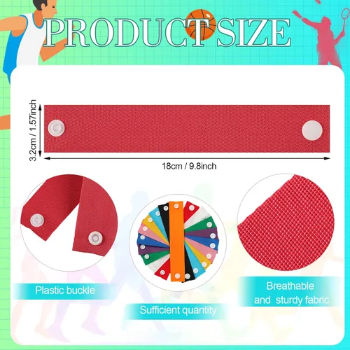 Miniatura 2 de Dingion 20 pares de soportes de manga de sóftbol para mujer, camisetas deportivas, clips con broches de presión, correas de gimnasia y fútbol