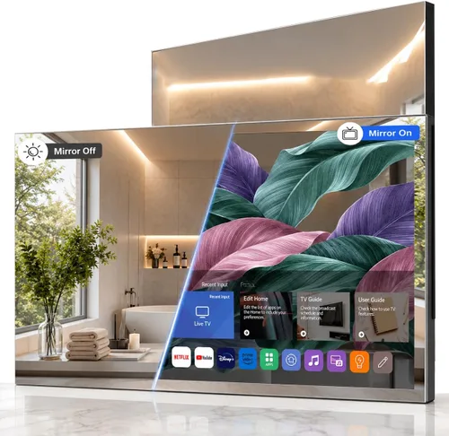 Miniatura 12 de Soulaca 22 pulgadas IP65 impermeable baño Smart Mirror TV webOS Smart TV con control de voz incorporado Wi-Fi Bluetooth ATSC DTV sintonizador ideal