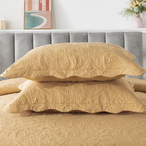 Miniatura 99 de HoneiLife - Juego de colcha de tamaño Queen, juego de ropa de cama de pana bordada de 3 piezas, colcha de lujo, ligera, cálida, para todas las Pana