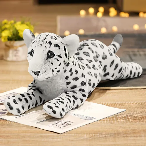 Miniatura 16 de Black Panther - Animal de peluche de jaguar de 15 pulgadas, linda almohada de felpa de pantera negra realista, juguete de peluche de pantera