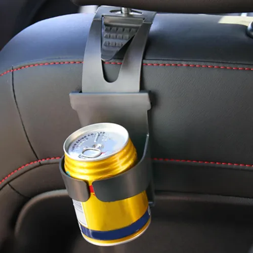 Miniatura 7 de Soporte universal para portavasos de asiento trasero de automóvil, reposacabezas para colgar botellas de agua y bebidas, soporte de almacenamiento