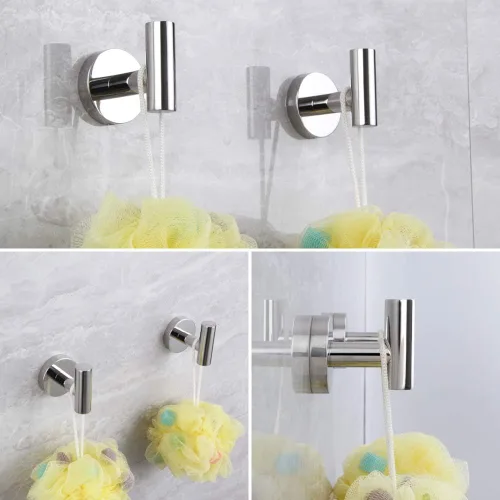 Miniatura 2 de kimzcn Ganchos de acero inoxidable pulido para toallas, ropa de baño, garaje, hotel, armario, armario, esponjas, gancho para bata, montaje en pared