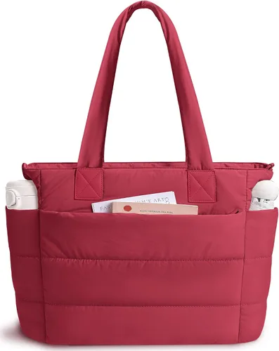 Miniatura 12 de Bolso de mano acolchado para mujer, bolso grande de enfermera, bolso de hombro con cremallera para trabajo y viajes