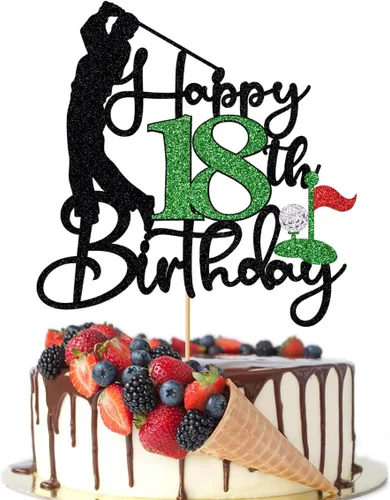 Miniatura 23 de Golf Happy 10th Birthday Cake Topper, Golfer/Sports Themed Birthday or Retirement Cake Decorations,Golf Ten 10 Years Old Ball Player Sport Themed