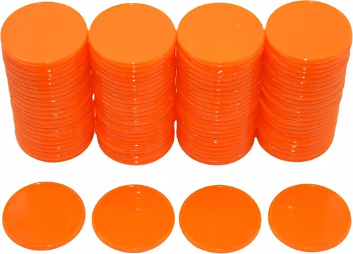 Miniatura 15 de SmartDealsPro Juego de 100 contadores de aprendizaje de plástico opaco de 1 pulgada Mini fichas de juego de fichas de póquer con caja de Blanco