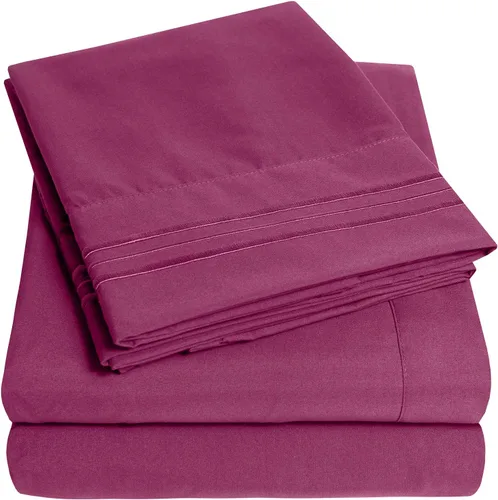 Miniatura 28 de Juego de sábanas y fundas de almohada de la colección 1500 Supreme, tamaño Queen, estampado Paisley gris - Juego de sábanas y fundas de almohada