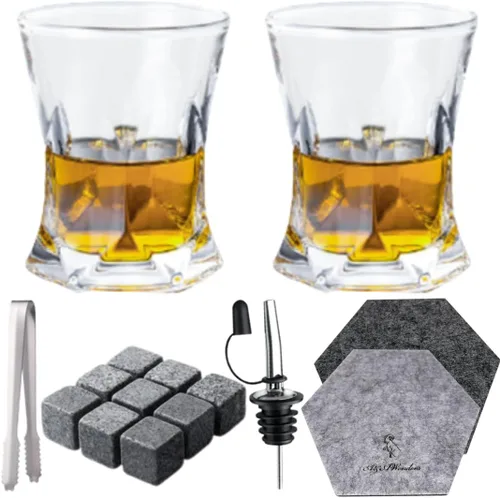Miniatura 11 de A&A Wonders Juego de 4 piedras de whisky de alta calidad, 100 % natural, cubos de hielo reutilizables para bebidas con bolsa de transporte de 4