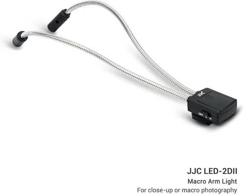 Miniatura 3 de JJC Luz de brazo macro LED portátil de 10 pulgadas, CRI 95+ 5600K, 5 niveles ajustables, luces de relleno flexibles, USB-C, blanca