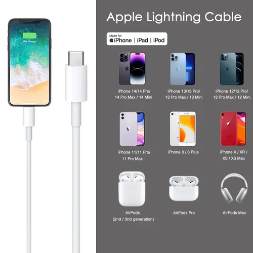 Miniatura 4 de Cable de Apple CarPlay para automóvil, cable USB C a Lightning para iPhone 14, 14 Pro Max, 13, Plus, SE 2nd/12/11/Xs/XR, iPad 4/5/6/7/8, Mini