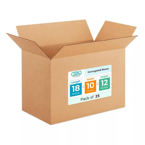 Miniatura 253 de IDL Packaging Paquete de 5 cajas de envío altas de 8 x 8 x 48 pulgadas, extra resistentes de 200 libras frente a caja regular, cajas de mudanza