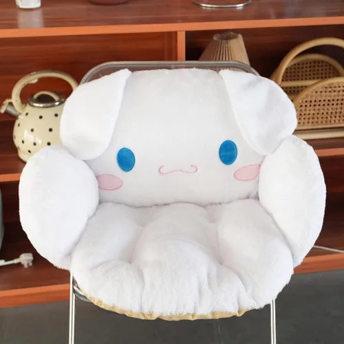 Miniatura 7 de Juju - Cojín Kawaii blanco – Decoración de habitación Kawaii – Cojines de asiento para sillas de oficina – Cojines de silla de oficina – Cojín