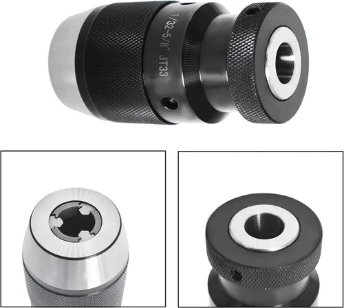 Miniatura 3 de 1/32-5/8 JT33 - Abrazadera de perforación autoaprietante sin llave con orificio cónico para fresadora de torno CNC